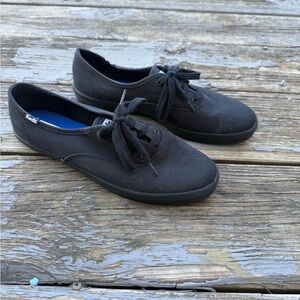 Keds Canvas Black Lace-Up Sneakers